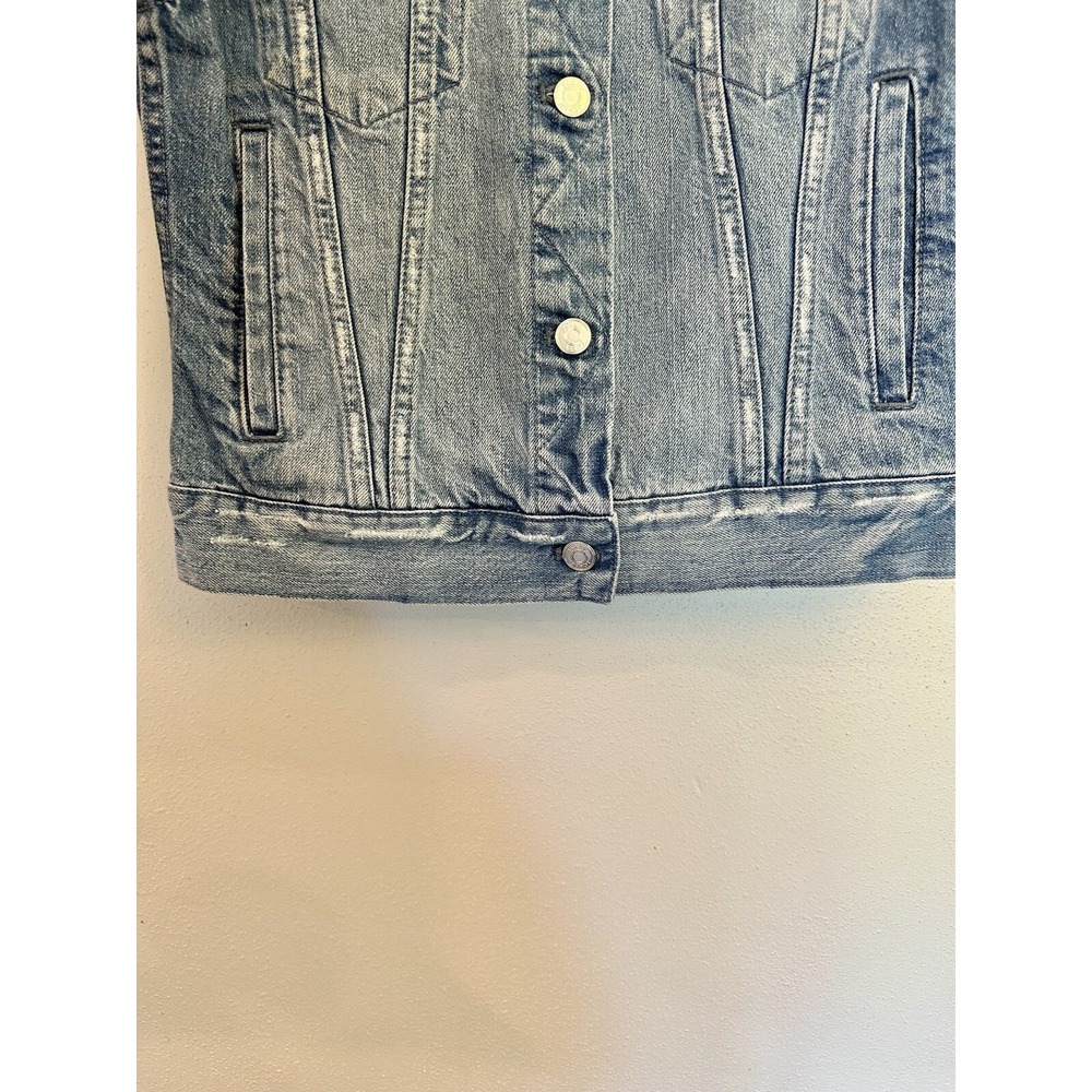 J. Crew Denim Vest XS 90s Y2K Grunge Summer Festival - Picture 8 of 13